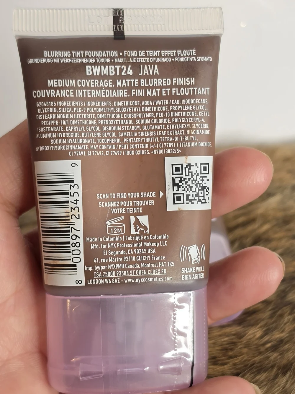NYX Bare With Me Blur Foundation - Java (Brown) Bundle Of 2